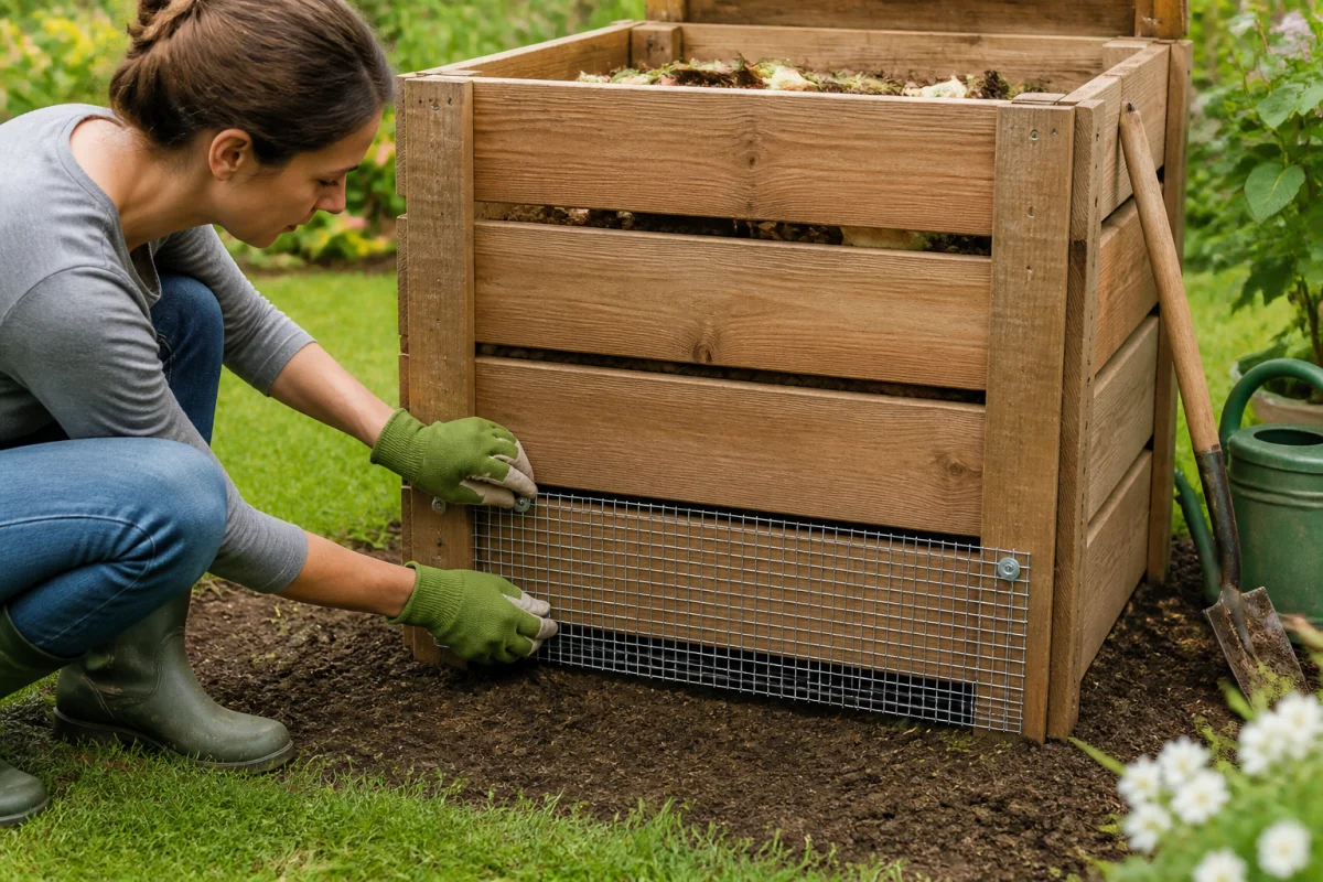 grille anti rat compost